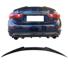 Load image into Gallery viewer, 2014-2024 Infiniti Q50 M4 Style Rear Trunk Spoiler Wing Carbon Fiber