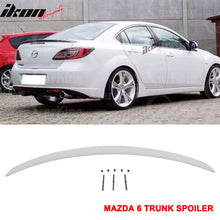Load image into Gallery viewer, 2009-2013 Mazda 6 Sedan Unpainted Black Rear Trunk Spoiler Wing ABS