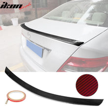 Load image into Gallery viewer, 2008-2014 Benz W204 AMG Style Red Clear Rear Spoiler Wing Carbon Fiber