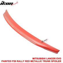 Load image into Gallery viewer, 2008-17 Mitsubishi Lancer EVO RS Rally Red Metallic Rear Spoiler Wing