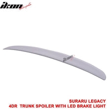 Load image into Gallery viewer, 05-09 Subaru Legacy Sedan Black Rear Spoiler Wing LED Brake Light FRP