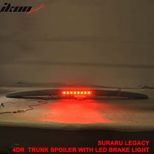 Load image into Gallery viewer, 05-09 Subaru Legacy Sedan Black Rear Spoiler Wing LED Brake Light FRP