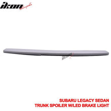 Load image into Gallery viewer, 10-14 Subaru Legacy Sedan Black Rear Spoiler Wing LED Brake Light FRP