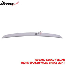 Load image into Gallery viewer, 10-14 Subaru Legacy Sedan Black Rear Spoiler Wing LED Brake Light FRP