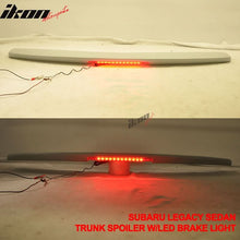 Load image into Gallery viewer, 10-14 Subaru Legacy Sedan Black Rear Spoiler Wing LED Brake Light FRP