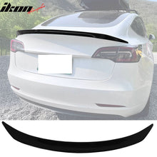 Load image into Gallery viewer, 2017-2023 Tesla Model 3 V Style Gloss Black Rear Trunk Spoiler Lip ABS