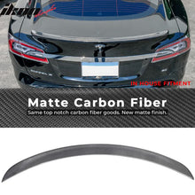 Load image into Gallery viewer, 2012-2025 Tesla Model S Factory Style Carbon Fiber Trunk Lip Spoiler W