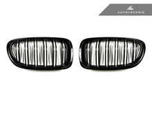 Load image into Gallery viewer, AutoTecknic Dual-Slats Gloss Black Front Grille Set - F10 5-Series | M5