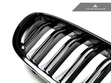 Load image into Gallery viewer, AutoTecknic Dual-Slats Gloss Black Front Grille Set - F10 5-Series | M5
