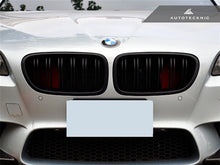Load image into Gallery viewer, AutoTecknic Stealth Black Dual-Slats Front Grille Set - F10 5-Series | M5