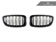Load image into Gallery viewer, AutoTecknic Dual-Slats Stealth Black Front Grille Set - F10 5-Series | M5