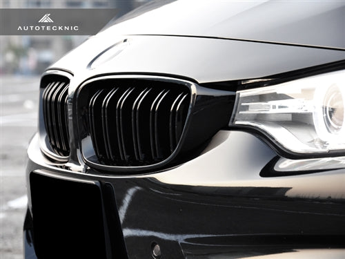 AutoTecknic Glazing Black Dual-Slats Front Grille Set - F32/ F36 4-Series | F80 M3 | F82 M4