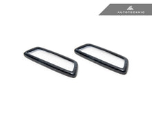 Load image into Gallery viewer, AutoTecknic Dry Carbon Front Seat Illuminated Emblem Surround Set - BMW M