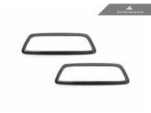 Load image into Gallery viewer, AutoTecknic Dry Carbon Front Seat Illuminated Emblem Surround Set - BMW M