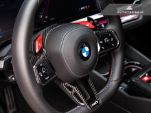 Load image into Gallery viewer, AutoTecknic Carbon Fiber Steering Wheel Trim - G90/ G99 M5