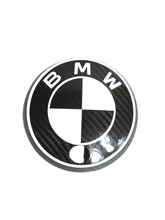 Load image into Gallery viewer, BMW Roundel Emblem Covers - Full Carbon Fiber Black and White Style