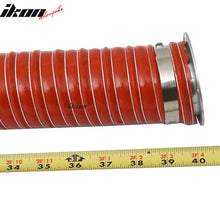 Load image into Gallery viewer, 2.5X40" 2PC Brake Cooling Dual Layerinsulation Hose Flange Aluminum