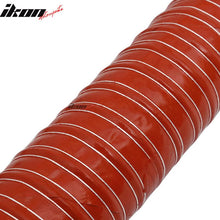 Load image into Gallery viewer, 2.5X40" Red Brake Cooling Dual Layerinsulation Hose Flange Aluminum
