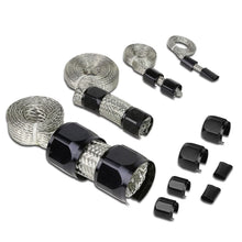 Load image into Gallery viewer, Universal Braided Stainless Steel Hose Set - Black