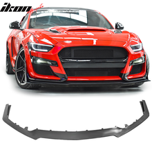 Load image into Gallery viewer, 2015-2017 Ford Mustang GT500 Style Unpainted Black Front Bumper Lip PP