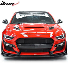 Load image into Gallery viewer, 2015-2017 Ford Mustang GT500 Style Unpainted Black Front Bumper Lip PP