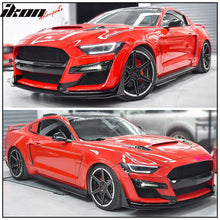 Load image into Gallery viewer, 2015-2017 Ford Mustang GT500 Style Unpainted Black Front Bumper Lip PP