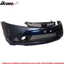 Load image into Gallery viewer, 2006-2011 Honda Civic Mug Style Paint Royal Blue Pearl Front Bumper PP
