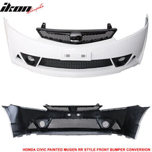 Load image into Gallery viewer, 2006-2011 Honda Civic Mugen Style Painted Taffeta White Front Bumper