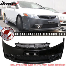 Load image into Gallery viewer, 2006-2011 Honda Civic Mug Style Paint Crystal Black Pearl Front Bumper