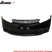 Load image into Gallery viewer, 2006-2011 Honda Civic Mug Style Paint Crystal Black Pearl Front Bumper