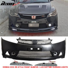 Load image into Gallery viewer, Fits 06-11 Civic Mugen RR Front Bumper &amp; Daytime Running Fog Lamp