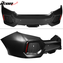 Load image into Gallery viewer, 2016-2021 Honda Civic Sedan SI Style Unpainted Rear Bumper PP + ABS