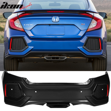 Load image into Gallery viewer, 2016-2021 Honda Civic Sedan SI Style Unpainted Rear Bumper PP + ABS