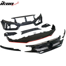 Load image into Gallery viewer, 2016-2021 Honda Civic Front Bumper + Grille + Lip Gloss Black Type-R