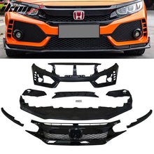 Load image into Gallery viewer, 2016-2021 Honda Civic Type-R Front Bumper + Grille + Lip Gloss Black