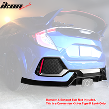 Load image into Gallery viewer, 2017-2021 Honda Civic HB TypeR Style Primer Front Bumper Conversion PP