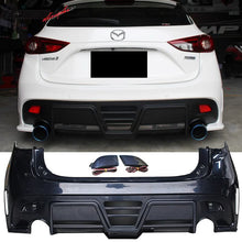 Load image into Gallery viewer, 2014-2016 Mazda 3 Hatchback KS Style Rear Bumper W/ Black LED Light
