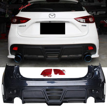 Load image into Gallery viewer, 2014-2016 Mazda 3 Hatchback KS Style Rear Bumper W/ Red LED Lights
