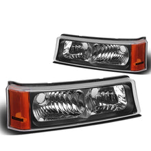 Load image into Gallery viewer, 03-07 Chevrolet Avalanche Silverado Bumper Lights Black Amber