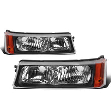 Load image into Gallery viewer, 03-07 Chevrolet Avalanche Silverado Bumper Lights Black Amber