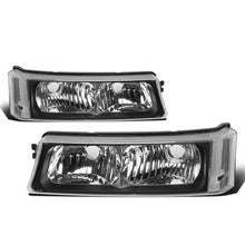 Load image into Gallery viewer, 2003-2007 Chevrolet Avalanche Silverado Bumper Lights Black Clear