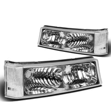 Load image into Gallery viewer, 03-07 Chevrolet Avalanche Silverado Chrome Clear Bumper Lights 2PC