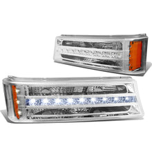 Load image into Gallery viewer, 2003-2006 Chevrolet Silverado LED DRL Bumper Lights Chrome Housing