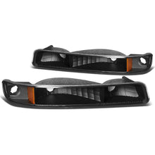Load image into Gallery viewer, 99-07 GMC Sierra Yukon Black Amber Corner Bumper Lights 2PC