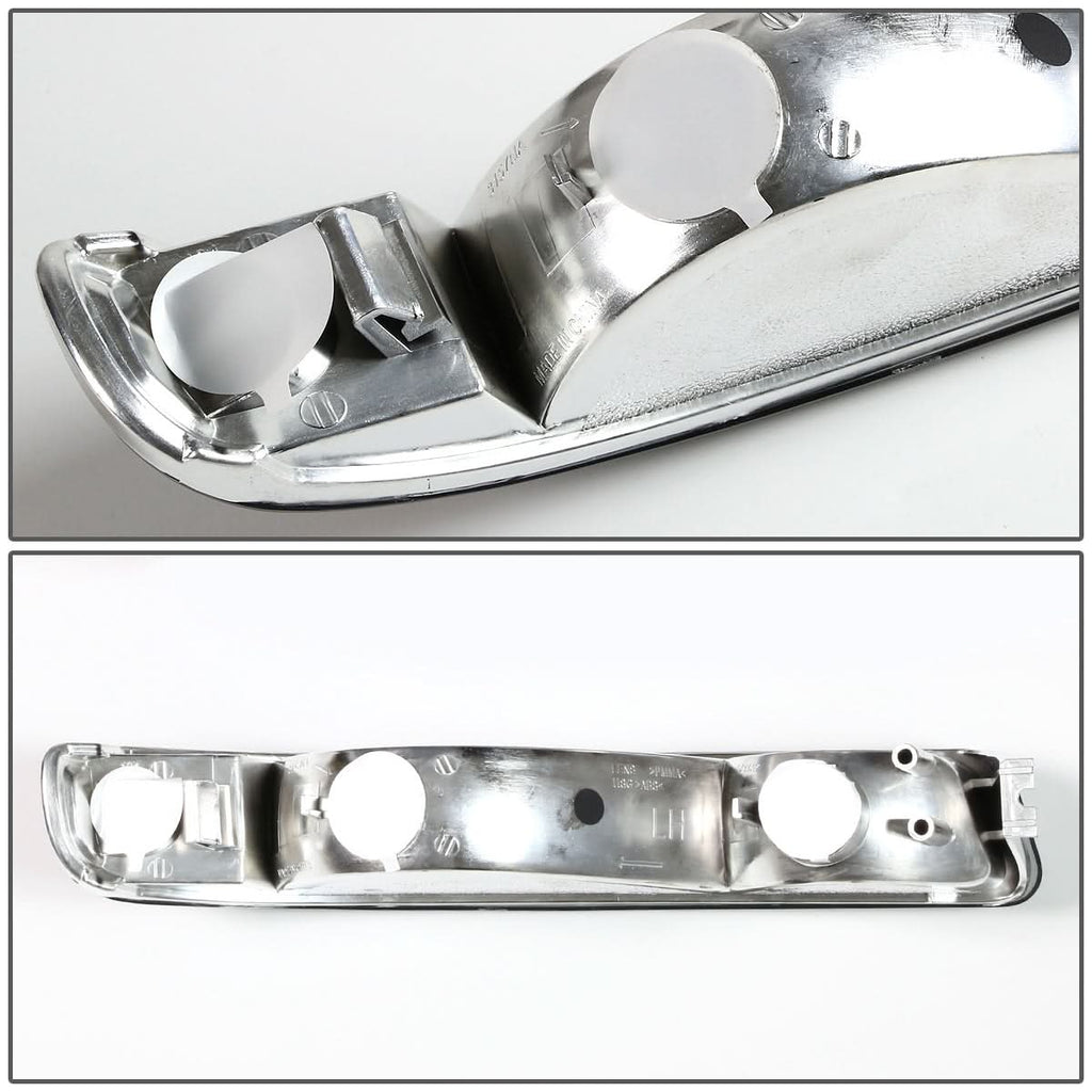 99-06 GMC Sierra / Yukon Chrome Amber Corner Bumper Lights 2PC