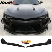 Load image into Gallery viewer, 2016-2018 Chevy Camaro SS Textured Black Front Bumper Canards 2PC