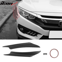 Load image into Gallery viewer, Universal Fit 40CM 2PC Front Bumper Lip Canards Carbon Texture PP