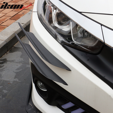 Load image into Gallery viewer, Universal Fit 40CM 2PC Front Bumper Lip Canards Carbon Texture PP