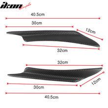 Load image into Gallery viewer, Universal Fit 40CM 2PC Front Bumper Lip Canards Carbon Texture PP