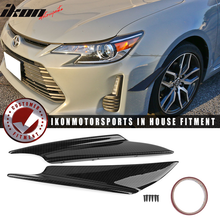 Load image into Gallery viewer, Universal Fit 36CM 2PC Front Bumper Lip Canards Carbon Fiber Print